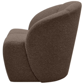 377463-BM | Mojo draaifauteuil - bouclé bruin melange | WOOOD