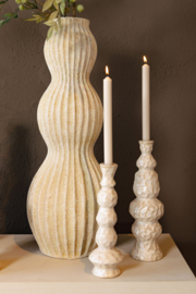 738306 | Kirsey candleholder irregular C - cream | PTMD - Verwacht in oktober!