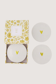 Set van 6 onderzetters hartje love this day - goud/wit | Zusss - Binnenkort verwacht!!