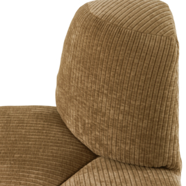 377901- H | Mojo eetbank hoek rond rugleuning - rib honinggeel | WOOOD