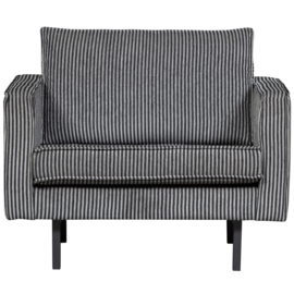 800541-ZG | Rodeo fauteuil - zwart/grijs | BePureHome