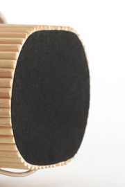 1896784 | Tafellamp 30x20x94 cm LASLO - hout naturel+linnen | Light & Living