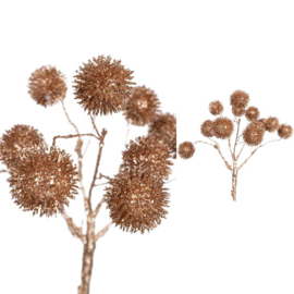 705535 | Twig Plant glitter pompon - copper | PTMD 