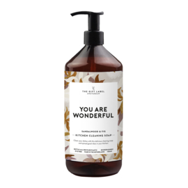 1013327 | Afwasmiddel 1000ml - You Are Wonderful | The Gift Label