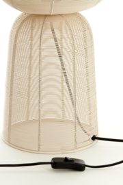 1883443 | Tafellamp Ø24x54 cm ABOSO - crème | Light & Living
