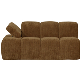377454/5-H | Mojo 1,5-zits element met arm (links of rechts) - ribstof honinggeel | WOOOD