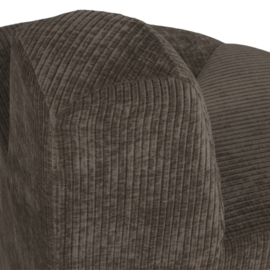 377901- B | Mojo eetbank hoek rond rugleuning - rib bruin | WOOOD