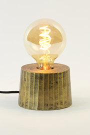 1824885 | Tafellamp Ø12x8 cm CLAVAN - antiek goud | Light & Living *laatste showroomexemplaar