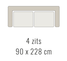 4 zits - Denise 90x228 cm | Sevn