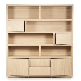 96289 | Kabinet Helsinki 200x220cm 2-delig 4-drs. 2 laden - naturel | Eleonora