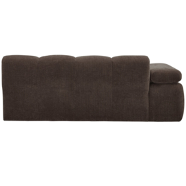 377456/7-B | Mojo 2-zits element met arm (links of rechts) - ribstof bruin | WOOOD