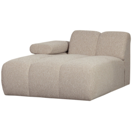 377459/60-EM | Mojo chaise longue element (links of rechts) - bouclé beige melange | WOOOD