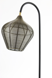 8213018 | Vloerlamp 35x30x160 cm ALVARO antiek brons+mat zwart | Light & Living