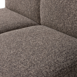 377519-BM | Mojo eetbank met rugleuning 84cm - bouclé bruin melange | WOOOD