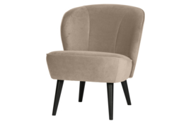 375690-KG | Sara fauteuil - fluweel khaki | WOOOD