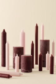 78024-33 | Rustic candle - red Ø:6.8 H:14 | Ib Laursen - Binnenkort verwacht!