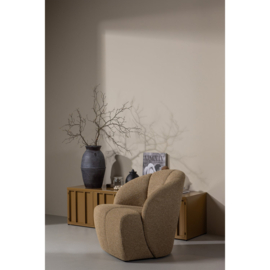 377463-GM | Mojo draaifauteuil - bouclé geel/bruin melange | WOOOD