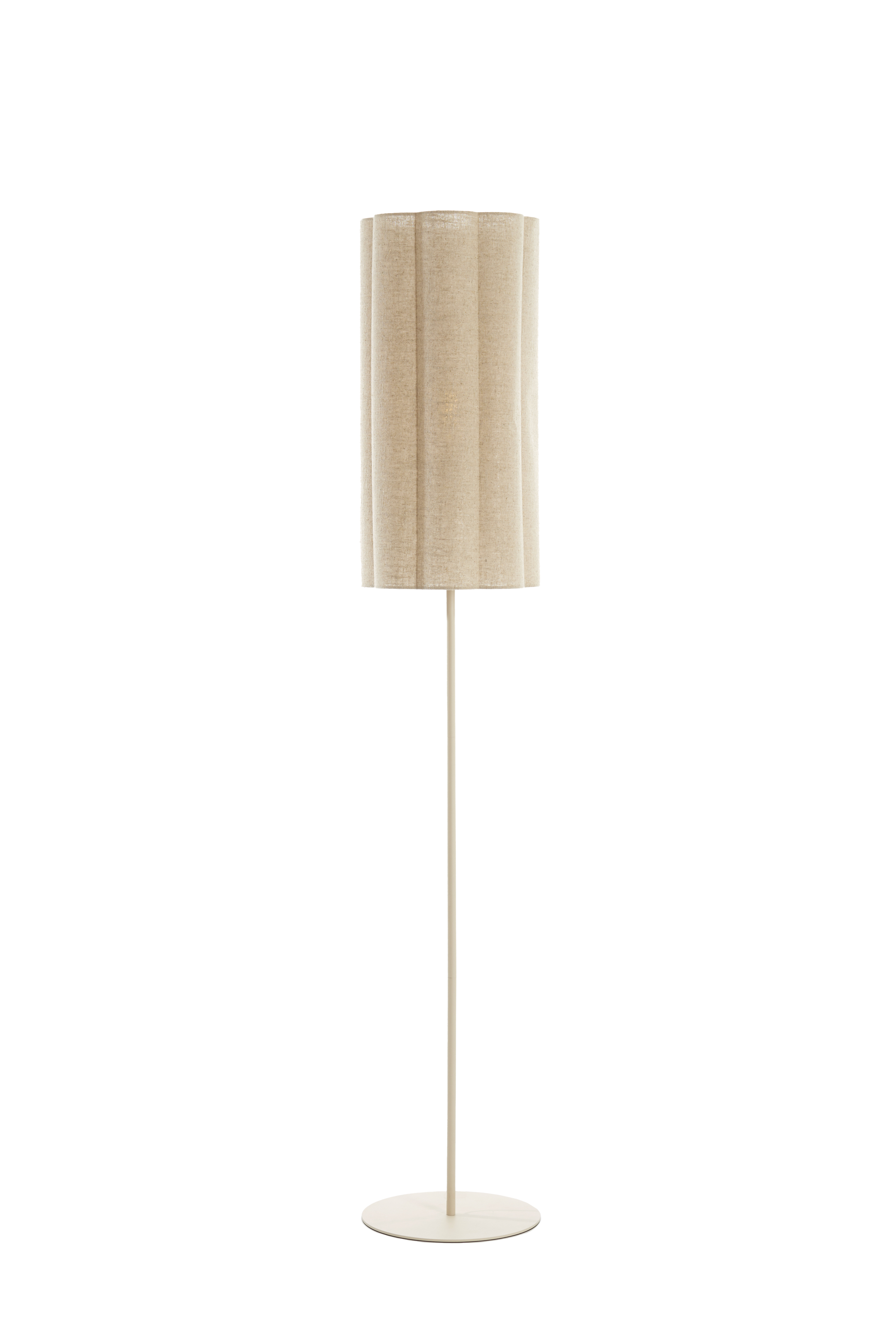 1884924 | Vloerlamp Ø30x165 cm FRINGE - naturel/crème | Vtwonen by Light & Living