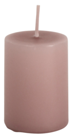 7406-44 | Pillar candle - rosa malva Ø:4 H:6 | Ib Laursen