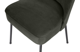 800816-D | Vogue eetkamerstoel - fluweel dark green | BePureHome