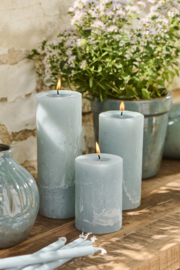 78023-68 | Rustic candle - dusty blue Ø:6.8 H:10 | Ib Laursen 