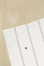 Keukenset strepen hartjes - zand/antracietgrijs | Zusss - Binnenkort verwacht!!