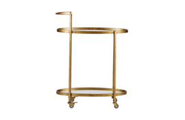 800691-B | Push trolley - metaal antique brass | BePureHome