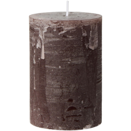 78023-89 | Rustic candle - chocolate Ø:6.8 H:10 | Ib Laursen - Binnenkort verwacht!