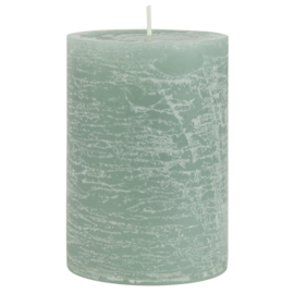 4176-42 | Rustic candle - green Ø:7 H:10 | Ib Laursen