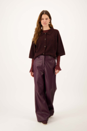 Vestje met 3/4 mouw en kraagje - Burgundy | Zusss 