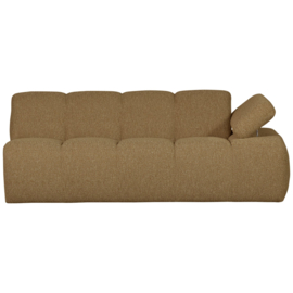 377456/7-GM | Mojo 2-zits element met arm (links of rechts) - bouclé geel/bruin melange | WOOOD