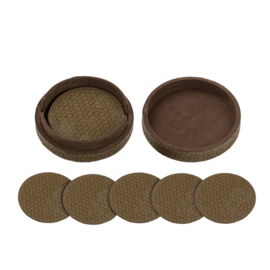 736575 | Delcia round coasters S/6 - green | PTMD