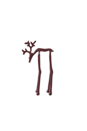 7623117 | Ornament 15x6x25 cm DEER - shiny burgundy | Light & Living - Wordt verwacht!