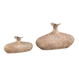 735397 | Coldin vase oval S - taupe | PTMD 