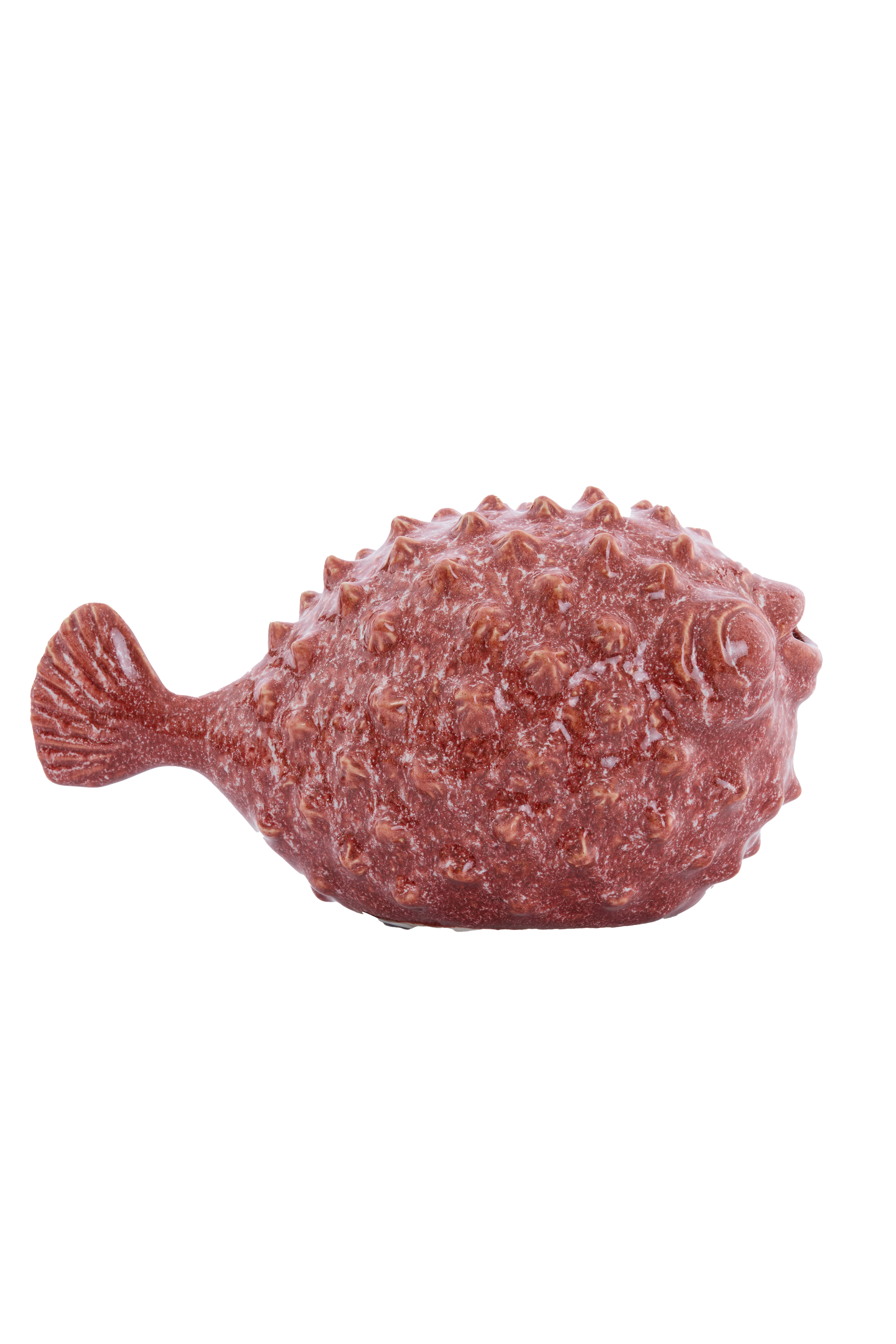 7606237 | Ornament 25,5x14,5x14 cm FISH - burgundy | Light & Living - Binnenkort verwacht!