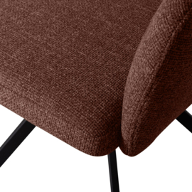 374080-C | Fenne draaibare eetkamerstoel - geweven stof chestnut | WOOOD Exclusive