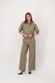  Boxy blouse met korte mouw - light mossgreen | Zusss