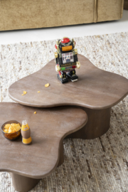 240219 | Coffee table set Fall (set of 2) - brown | By-Boo