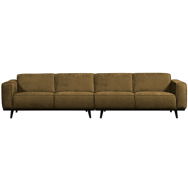 378656-BR | Statement xl 4-zits bank 372 cm - structure velvet brass | BePureHome