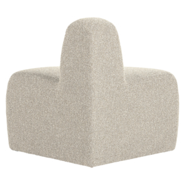 377901- BM | Mojo eetbank hoek rond rugleuning - boucle beige melange | WOOOD