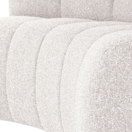 377902- CM | Mojo eetbank half ronde hoek met rugleuning - boucle ecru | WOOOD