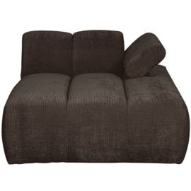 377459/60-B | Mojo chaise longue element (links of rechts) - ribstof bruin | WOOOD