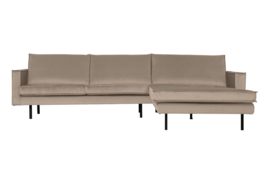 800902-K | Rodeo chaise longue rechts - velvet khaki | BePureHome