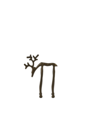 7623018 | Ornament 15x6x20 cm DEER - mat bruin/brons | Light & Living - Wordt verwacht!