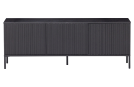 373473-Z | New Gravure - tv-meubel 150 cm - grenen zwart [fsc] | WOOOD Exclusive