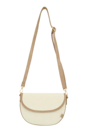 Halve maantas structuurstof - off white | Zusss