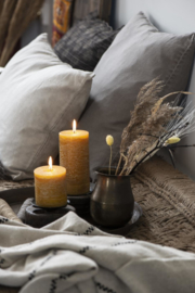 4175-03 | Rustic candle - mustard Ø:7 H:7.5 | Ib Laursen