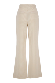 Streep broek wijd model - off white/ecru | Zusss