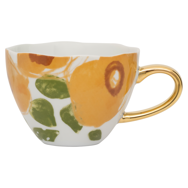108074 | UNC Good Morning cup cappuccino/tea Floral Art - caramel | Urban Nature Culture - Eind augustus verwacht!