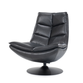 95939 | Fauteuil Sven- zwart Boho leder | Eleonora